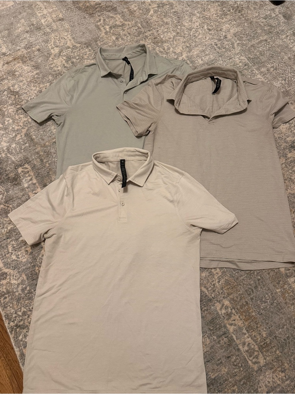 lululemon athletica Men's Polo Trio - Sage, Taupe, Cream